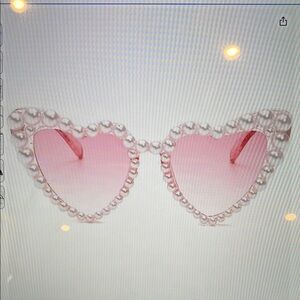 Heart-Shaped Pink Sunglasses